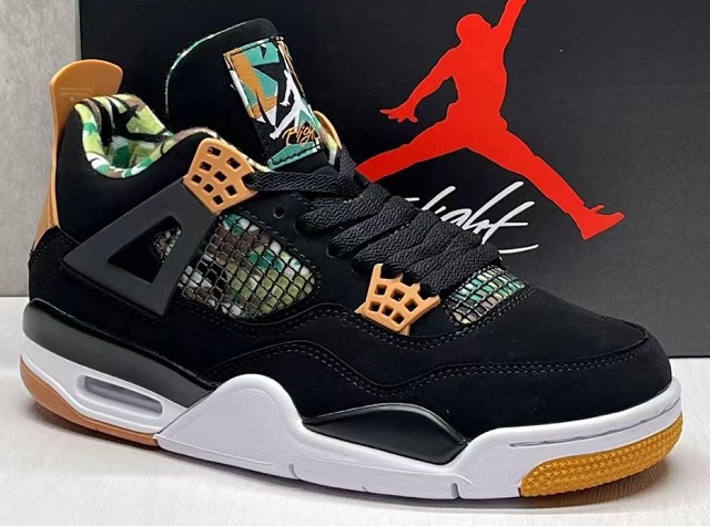 Women Air Jordan 4 Cement Bamboo - Click Image to Close